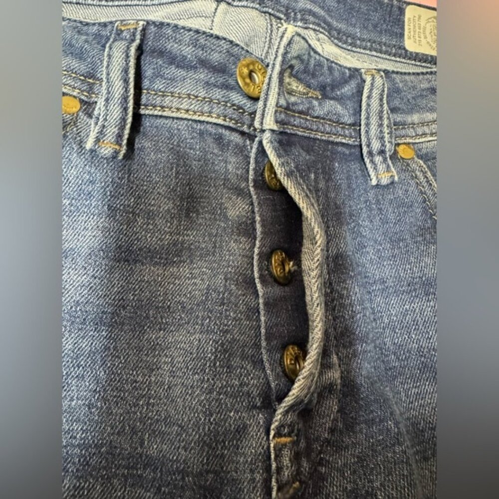Diesel Jeans Mens Blue Belther Button Fly 28 x 32 - Picture 3 of 7